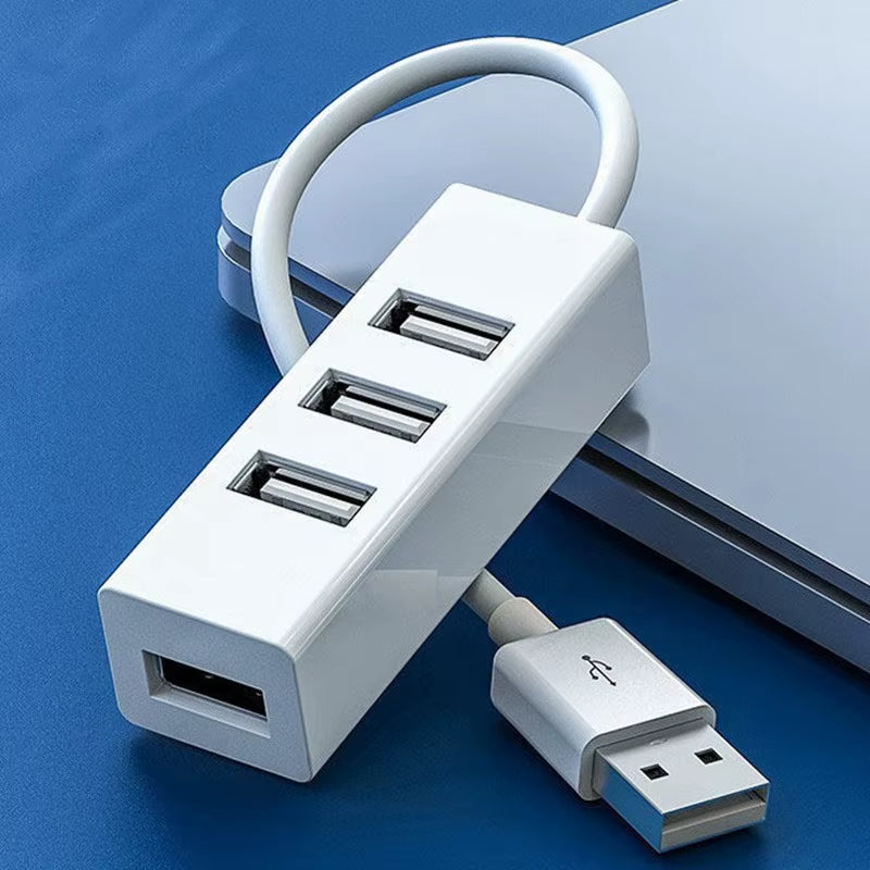 Hub USB Multi 2.0 Hub USB Splitter Power Adapter High Speed 4 Port All in One for PC Windows Computer Accessories