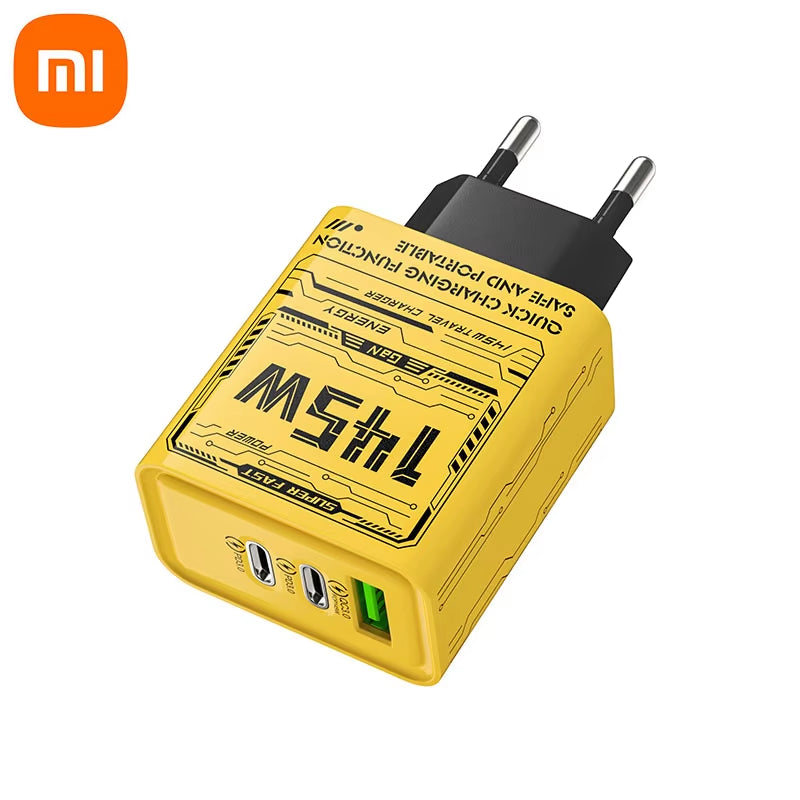 Xiaomi 145W Fast Phones Charger PD USB Charger Quick Charge Adapter for Iphone Samsung Huawei 3 Ports EU/US/UK Plug Wall Adapter