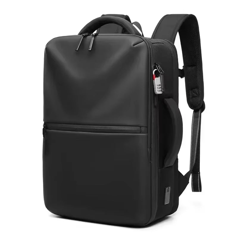 Travel Men Expanded 17.3 Inch Laptop Backpack Vacuum Compression Backpack Carry on Airback Airline Approved Luggage Storage Bag