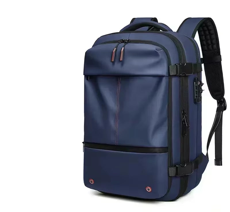 Travel Men Expanded 17.3 Inch Laptop Backpack Vacuum Compression Backpack Carry on Airback Airline Approved Luggage Storage Bag