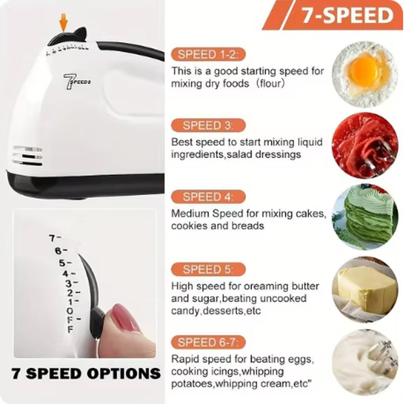 100W Electric Wireless Hand Mixer Kitchen Hand Blender 7 Speeds Portable Electric Food Mixer Hand Stirrer Home Appliances