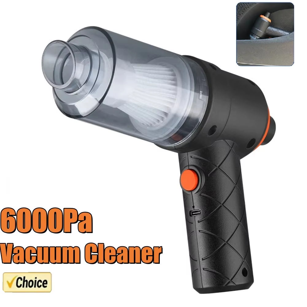 Wireless Car Vacuum Cleaner 6000Pa Cordless Handheld Auto Vacuum High-Power Vacuum Cleaner for Home Office Car