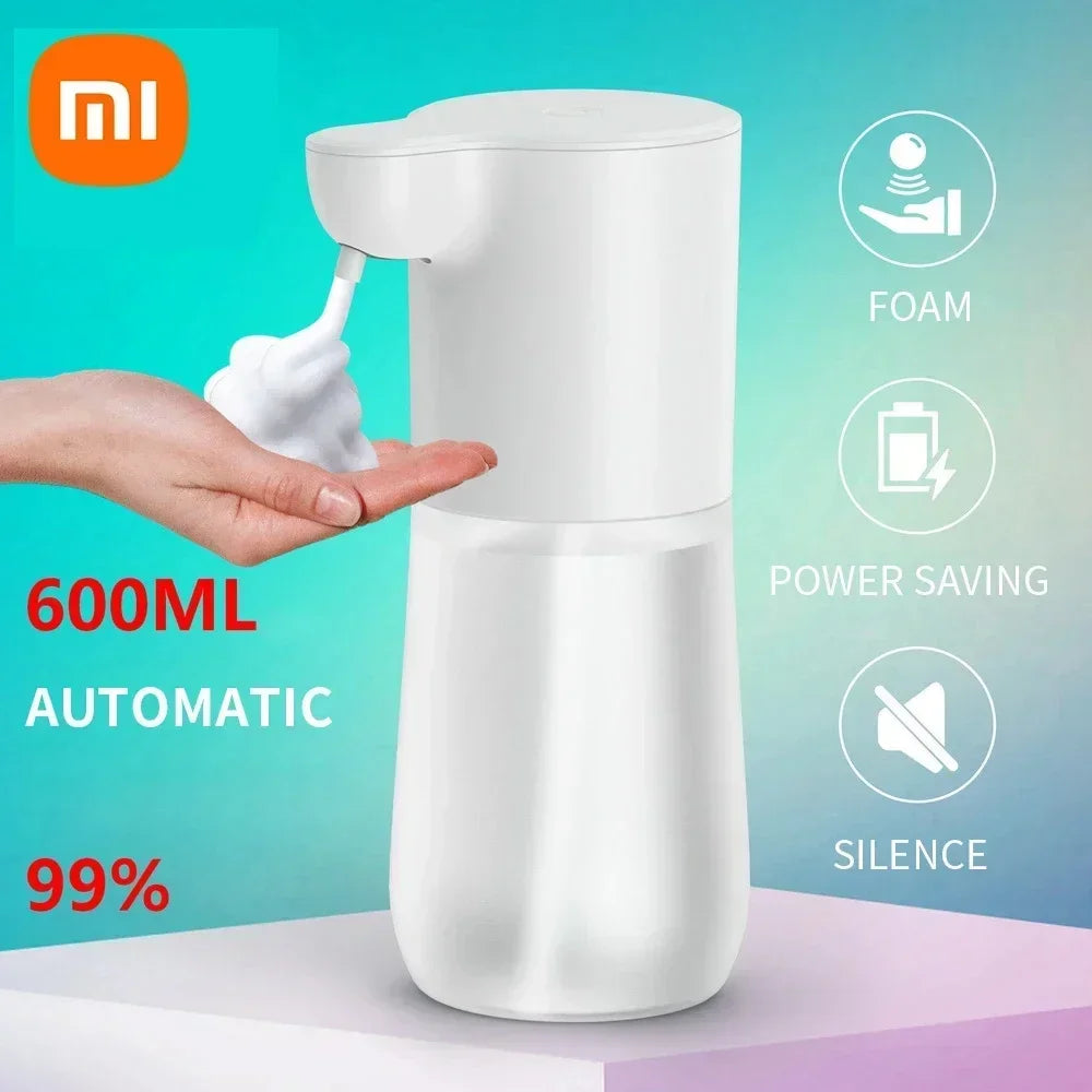 380ML Automatic Foam Soap P11 Dispenser Bathroom Smart Washing Hand Machine with USB Charging White ABS Material