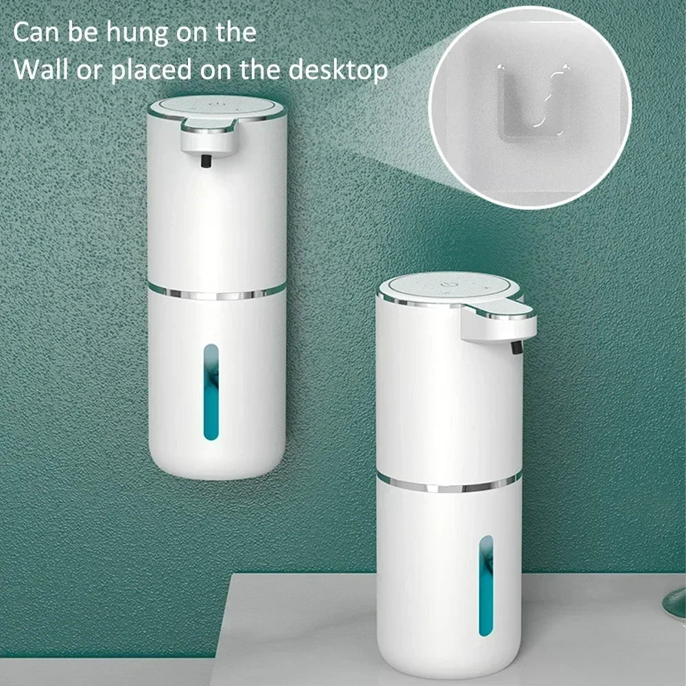 380ML Automatic Foam Soap P11 Dispenser Bathroom Smart Washing Hand Machine with USB Charging White ABS Material