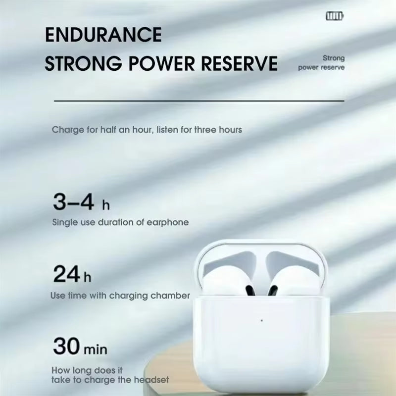 Pro4 TWS Bluetooth Earphones 9D Stereo Wireless Headphones Inear Hifi Earbuds Handsfree Headset with Microphone for Xiaomi