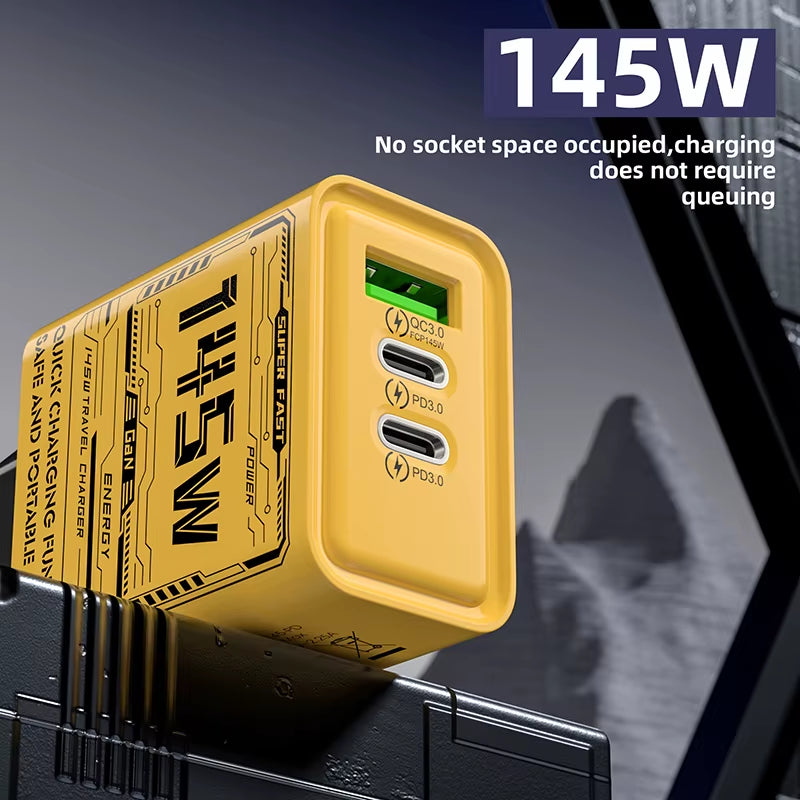 Xiaomi 145W Fast Phones Charger PD USB Charger Quick Charge Adapter for Iphone Samsung Huawei 3 Ports EU/US/UK Plug Wall Adapter