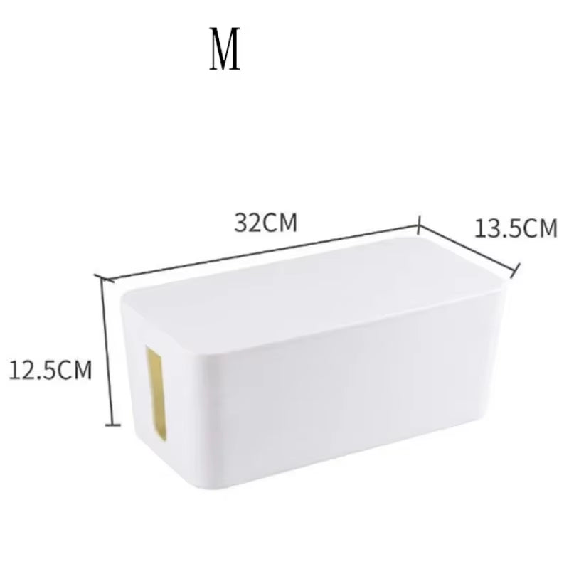 Cable Storage Box Desktop Power Strip Storage Box Dustproof Socket Storage Box Home Wire Case Wire Management Cable Organizer