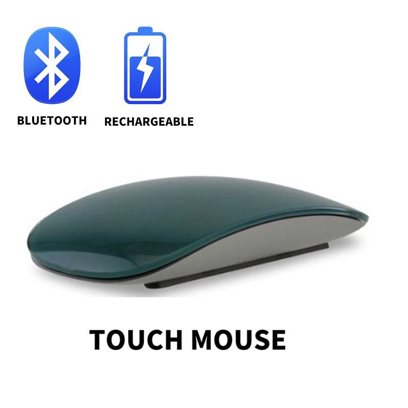 Bluetooth 4.0 Wireless Mouse Rechargeable Silent Multi Arc Touch Mice Ultra-Thin Magic Mouse for Laptop Ipad Mac PC Macbook