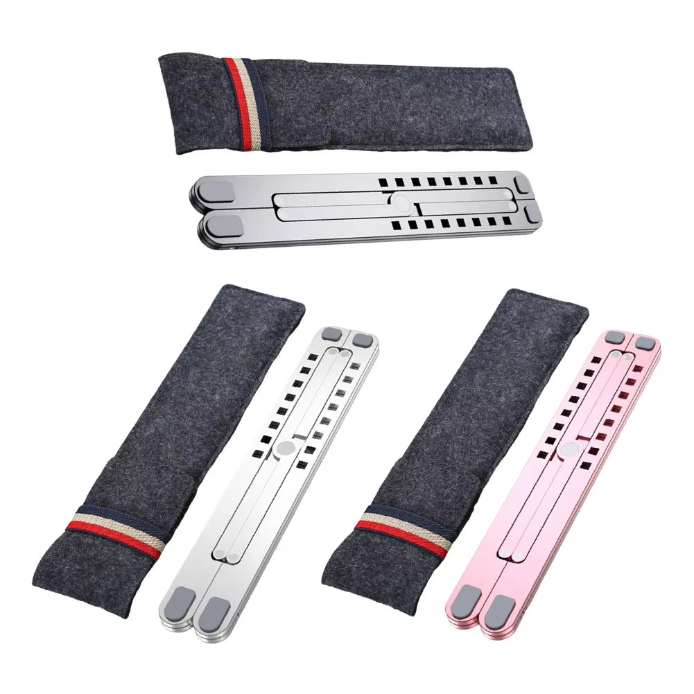Laptop Holder Riser Foldable Computer Tablet Stand 8 Angles Adjustable Portable Notebook Stand Aluminum Alloy for 11-17.3In