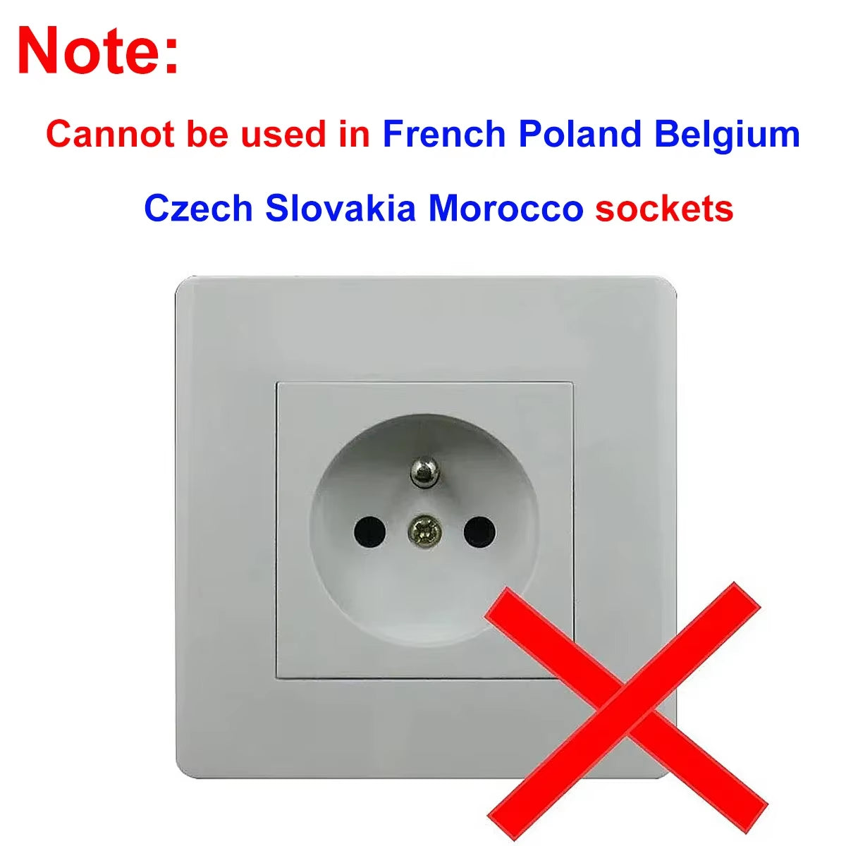 EU Plug Multiple Power Adapter Outlet European Standard 1 to 1/2/3 Way Multi-Plug Euro Converter Adaptor Electrical Sockets