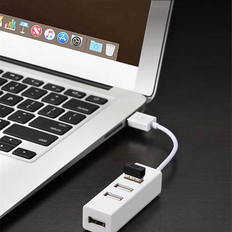Hub USB Multi 2.0 Hub USB Splitter Power Adapter High Speed 4 Port All in One for PC Windows Computer Accessories