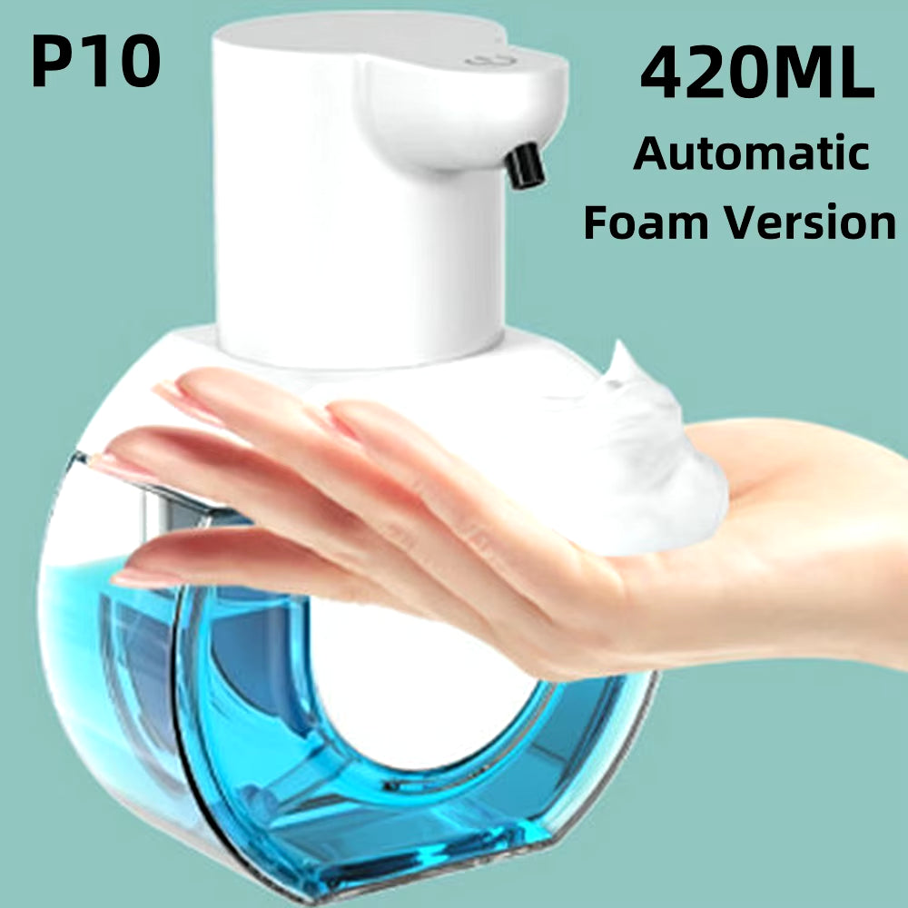 380ML Automatic Foam Soap P11 Dispenser Bathroom Smart Washing Hand Machine with USB Charging White ABS Material