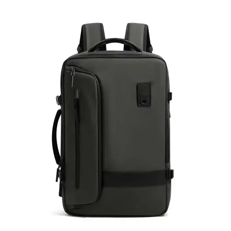 Travel Men Expanded 17.3 Inch Laptop Backpack Vacuum Compression Backpack Carry on Airback Airline Approved Luggage Storage Bag