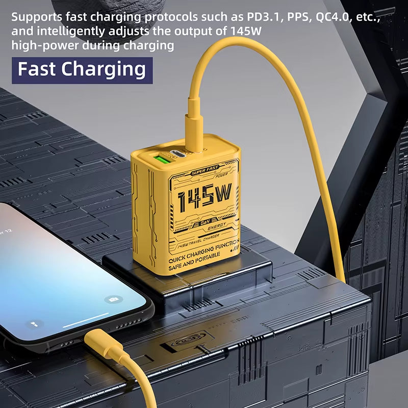 Xiaomi 145W Fast Phones Charger PD USB Charger Quick Charge Adapter for Iphone Samsung Huawei 3 Ports EU/US/UK Plug Wall Adapter
