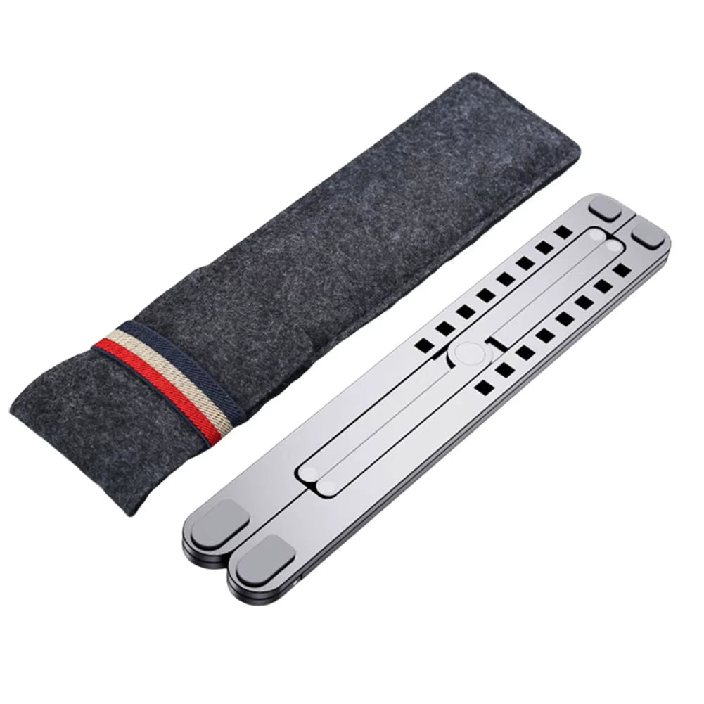 Laptop Holder Riser Foldable Computer Tablet Stand 8 Angles Adjustable Portable Notebook Stand Aluminum Alloy for 11-17.3In