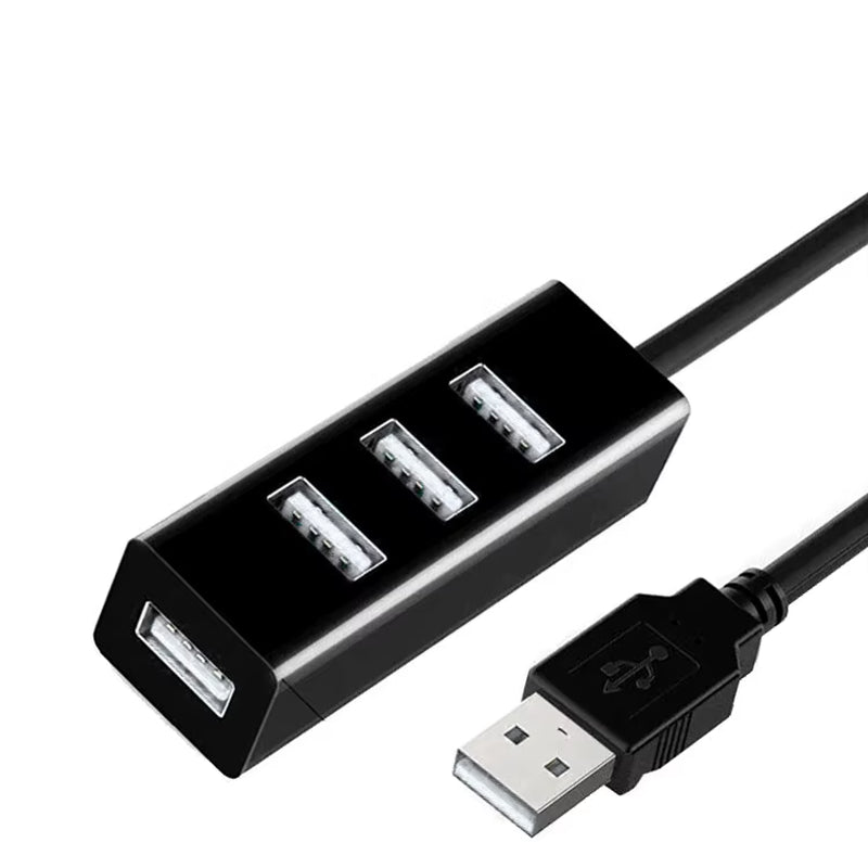 Hub USB Multi 2.0 Hub USB Splitter Power Adapter High Speed 4 Port All in One for PC Windows Computer Accessories