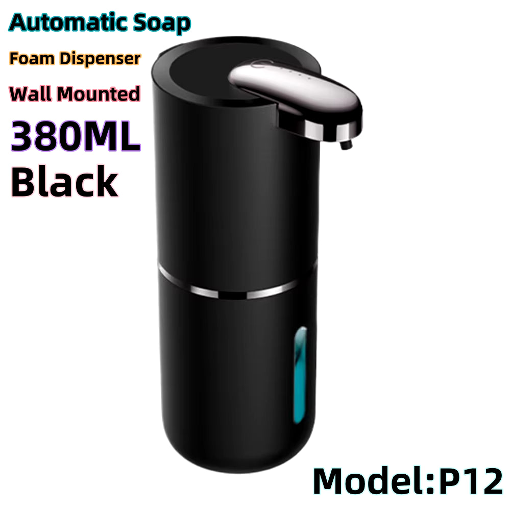 380ML Automatic Foam Soap P11 Dispenser Bathroom Smart Washing Hand Machine with USB Charging White ABS Material
