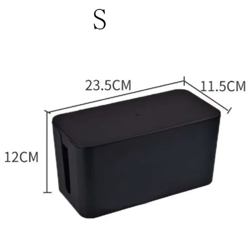 Cable Storage Box Desktop Power Strip Storage Box Dustproof Socket Storage Box Home Wire Case Wire Management Cable Organizer