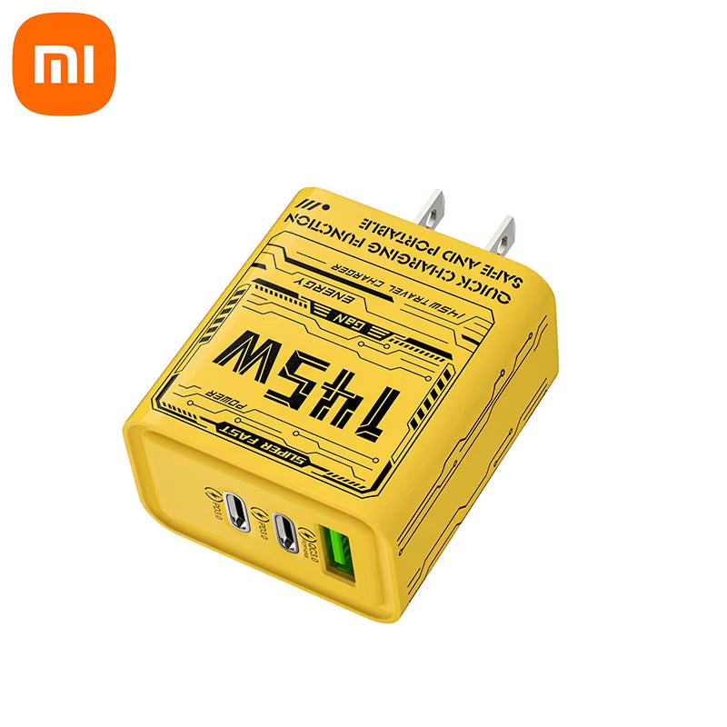 Xiaomi 145W Fast Phones Charger PD USB Charger Quick Charge Adapter for Iphone Samsung Huawei 3 Ports EU/US/UK Plug Wall Adapter