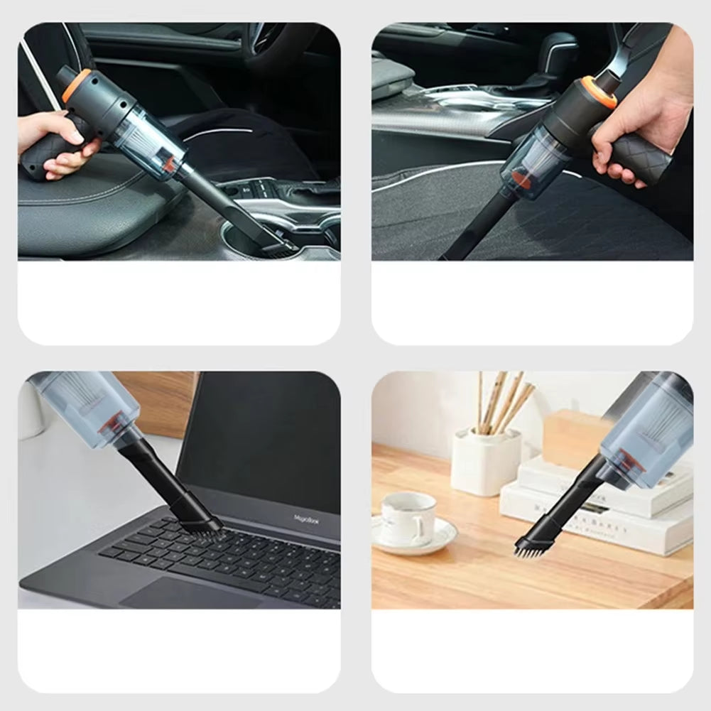 Wireless Car Vacuum Cleaner 6000Pa Cordless Handheld Auto Vacuum High-Power Vacuum Cleaner for Home Office Car